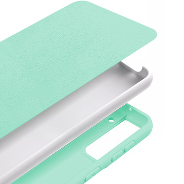Schützende Alogy Thin Soft Case für Samsung Galaxy S22 Türkisglas