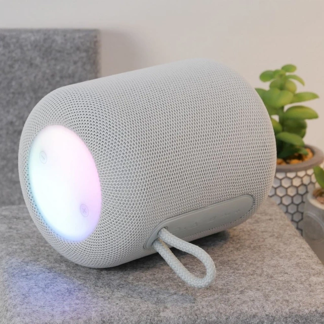 HOCO HC30 Głośnik Bluetooth 5W RGB LED Szary Przenośny