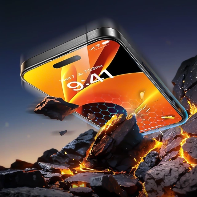 Matowe szkło hartowane do Apple iPhone 16 Pro 3mk HardGlass Matt Max wzmocniona ochrona na ekran 9H