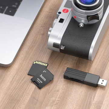 HOCO SD-Speicherkartenadapter HB22 Universal MicroSD auf SD Schwarz