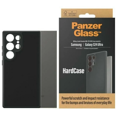 Etui für Samsung Galaxy S24 Ultra PanzerGlass HardCase D3O Militärqualität Schwarz