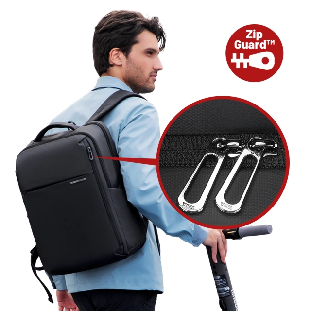 Plecak do Biura na Laptopa 15.6" Mark Ryden, Wodoodporny, Elegancki i Stylowy, Pojemny 23L, Praktyczny z Zamkiem YKK i Bocznymi Kieszeniami, 43 × 30 × 18 cm – Czarny