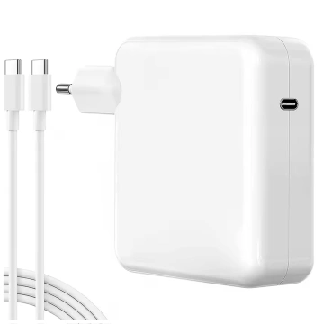 Alogy Universal-Ladekabel für Apple MacBook, 2 m, USB-C auf USB-C, Schnellladefunktion (Power Delivery PD), 96 W, Weiß