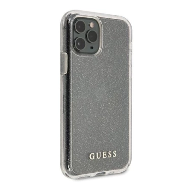 Guess GUHCN58PCGLSI iPhone 11 Pro srebrny/silver Hard Case Glitter