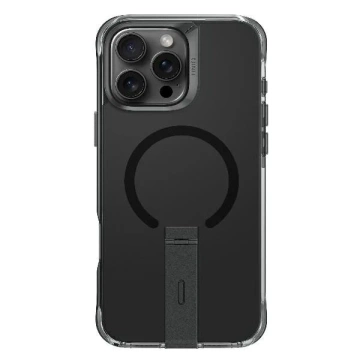 Etui UNIQ Eleva mit vertikalem Stand für iPhone 16 Pro Max 6,9" Schwarz/Carbonschwarz