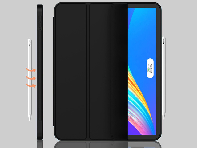 Etui z klapką obudowa Alogy Smart Case Pencil do iPad Pro 11 2021 Czarny + Szkło