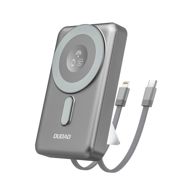 Powerbank Dudao K29 10000mAh 20W MagSafe Kable Podstawka Szary
