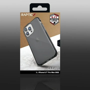 Raptic Clear Case iPhone 14 Pro Max gepanzerte Hülle schwarz