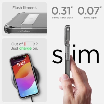 Spigen Ultra Hybrid S MagSafe Hülle mit Ständer für iPhone 15 Plus – Schwarz