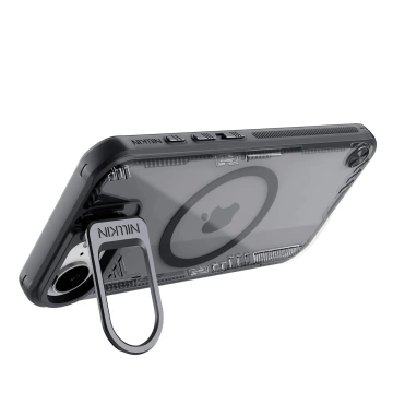 iPhone 16e Hülle Nillkin Iceblade MagSafe Stand Schwarz