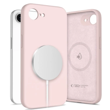 Tech-Protect Liquid Silicone MagSafe iPhone 16e Hülle Pink