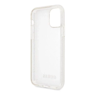 Guess GUHCN58PCGLSI iPhone 11 Pro srebrny/silver Hard Case Glitter