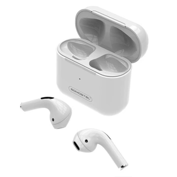 Bluetooth-Kopfhörer SOMOSTEL PRO 4 TWS Weiß BT 5.3 Ohrhörer Geräuschunterdrückung