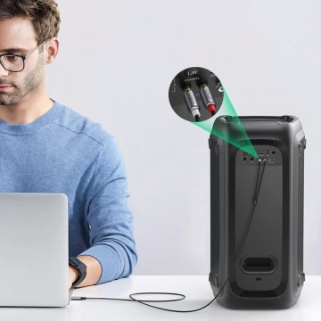 "Kabel UGREEN Audio Audiokabel USB Typ C (männlich) - 2 RCA (männlich) 1,5 m grau (20193 CM451)"