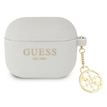 Guess GUA3LSC4EG AirPods 3 Cover szary/grey Silicone Charm 4G Collection