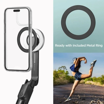 Selfie Stick Stick Stativ Spigen S580W MagSafe Bluetooth Telefonhalter Fotos Fernbedienung Schwarz