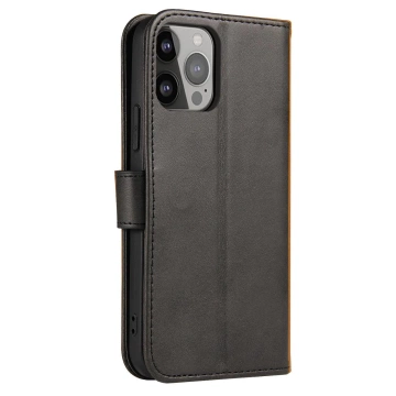 Magnet Phone Case für iPhone 14 Plus elegante Hülle mit Flipcover und Standfunktion schwarz