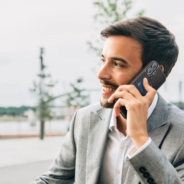 iPhone 16 Hülle Dux Ducis Rafi II Mag MagSafe RFID Ständer Schwarz