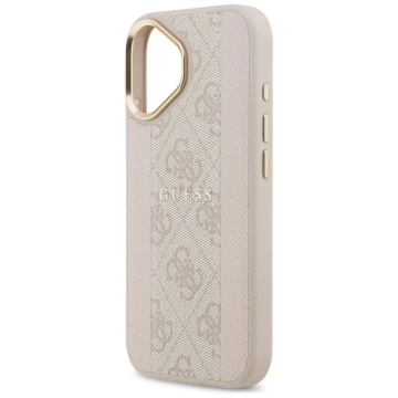 Etui Guess 4G Stripe MagSafe do iPhone 17 Różowy