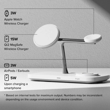 Ringke Qi2 MagSafe 3in1 Ladegerät für iPhone Apple Watch AirPods