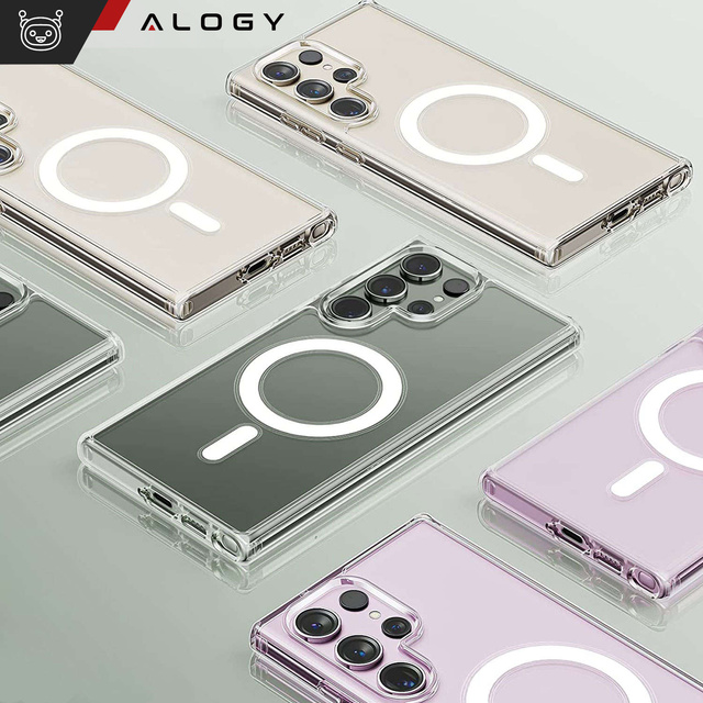 Etui do Samsung Galaxy S24 Ultra Mag Safe Case obudowa plecki Cover Anti-Shock Clear Alogy Przezroczyste