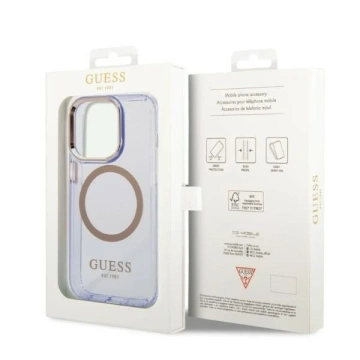 Etui Guess GUHMP14XHTCMU iPhone 14 Pro Max 6,7" lila/lila Hartschalenetui Gold Outline Translucent MagSafe