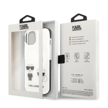 Handyschutzhülle Karl Lagerfeld KLHCP13STPEKCW für Apple iPhone 13 Mini 5.4" Hardcase weiß/weiß Karl