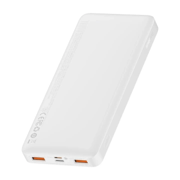 Powerbank mit Schnellladung Baseus Bipow 10000mAh 20W weiß (Overseas Edition) USB-A - Micro USB Kabel 0,25m weiß (PPBD050502)