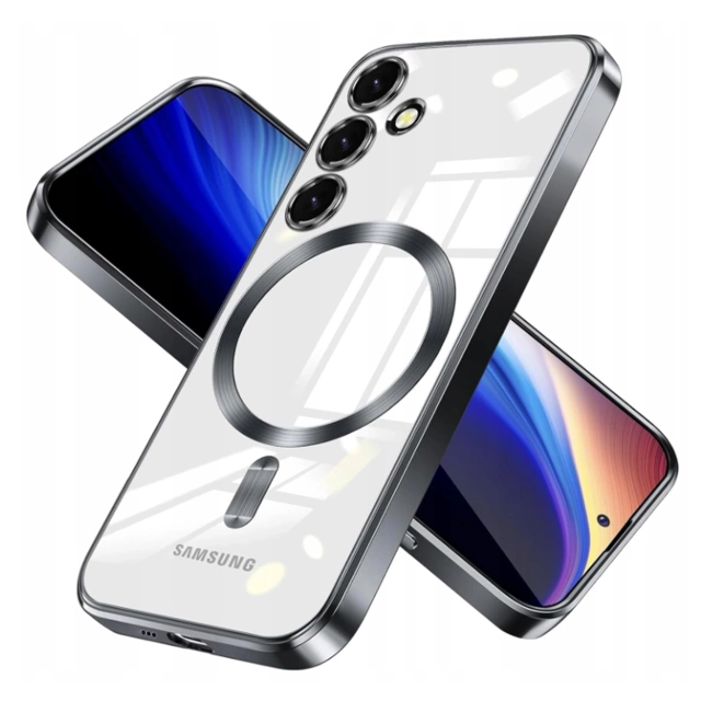 Etui do Samsung Galaxy S25 Alogy LuxeShield™️ Glamour Luxury Ring obudowa z osłoną aparatów Czarne