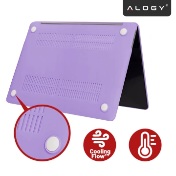 Etui do Apple Macbook Air 13.6 2022-2025 (M2/M3/M4) – elastyczna, matowa obudowa ochronna, lekka i odporna – Alogy AirGuard™ Fioletowy