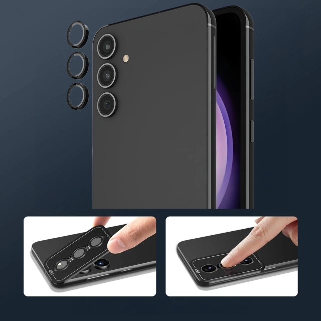 Szkło do Samsung Galaxy S23 FE osłona na aparat obiektyw 3mk Lens Protection Pro Black nakładka ochronna