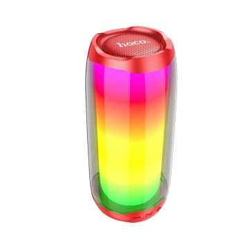 HOCO Głośnik Bluetooth HC8 Czerwony Przenośny LED RGB 1800 mAh 10W