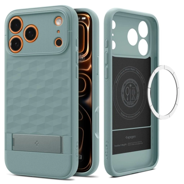 Etui Ochronne do iPhone 17 Pro Spigen Parallax ”S” MagSafe Sage Green