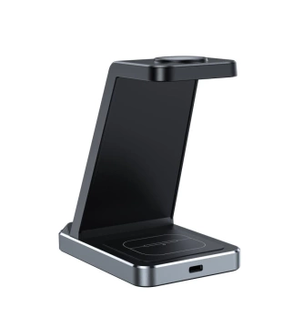 Ładowarka indukcyjna QI Tech-protect qi15w-a26 3in1 wireless charger black