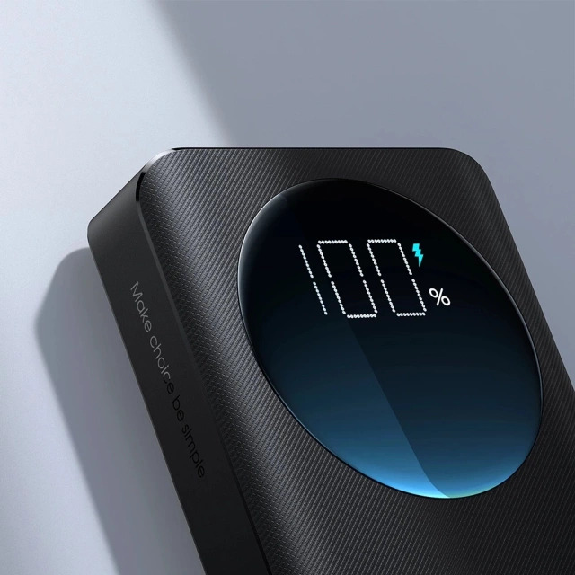 Joyroom JR-PBF01 Powerbank 10000 mAh 30 W PD + latarka + etui – czarny