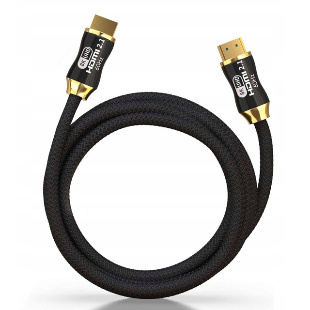 Kabel Przewód HDMI-HDMI 2.1 8K 60Hz 4K 120Hz do przekazywania obrazu i dźwięku Premium HQ 3m