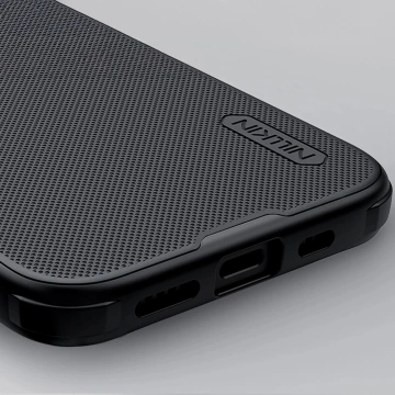 iPhone 16e Hülle Nillkin Frosted Shield Pro MagSafe Schwarz