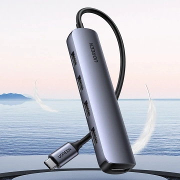Ugreen Adapter USB Typ C - HDMI / 4 x USB grau (CM417)
