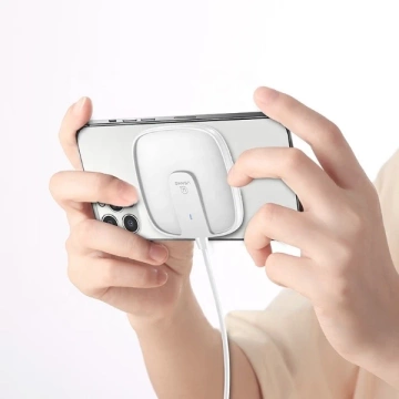 USAMS Ładowarka indukcyjna US-CD153 magnetic 15W iPhone 12 series biały/white CD153DZ02