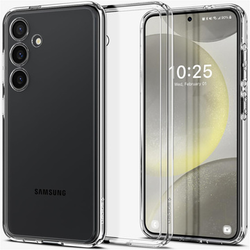 Hülle für Samsung Galaxy S24 Spigen Ultra Hybrid Case, transparente Rückseite, kristallklares Glas