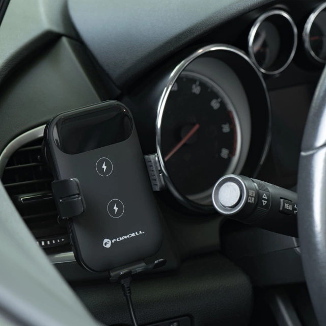 Uchwyt Samochodowy Ładowarka FORCELL F-GRIP HS4 Indukcja 15W czarny