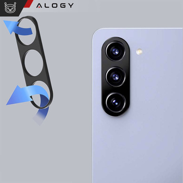 Metalowa osłonka do Samsung Galaxy S24+ Plus ochronna na wyspe aparat obiektyw Alogy Metal Lens Czarna