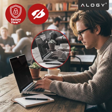 Magnetische Sichtschutzfolie für MacBook Air 13" (2018–2021) – Sichtschutz, einfache Anbringung, Aufbewahrungshülle, Blendschutz – Alogy SecureView™