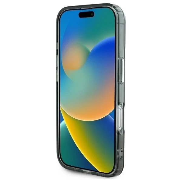 Etui Karl Lagerfeld do iPhone 16 6.1" Czarne MagSafe IML Monogram Karl&Choupette Head