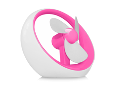 USB- oder batteriebetriebener Ventilator, rosa