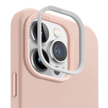 Etui UNIQ Lino Hue do iPhone 15 Pro 6.1" Magclick Charging różowy/blush pink