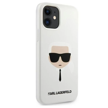 Karl Lagerfeld KLHCP12SSLKHWH iPhone 12 mini 5,4" biały/white Hardcase Silikon Karl`s Head