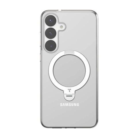 Hülle für Samsung Galaxy S25 Transparent Torras Ostand Spin Serie