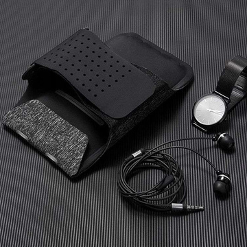 Etui do biegania Sport ArmBand wodoodporna opaska na ramię do telefonu 6.5 cali Grey