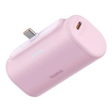 Baseus Compact Powerbank 5000 mAh 20 W USB-C Mini Schnellladung Rosa